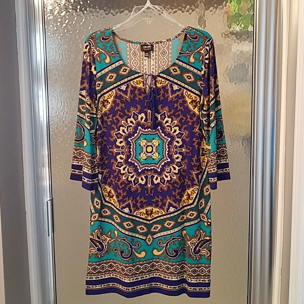 3/4 sleeve dress, size women's M